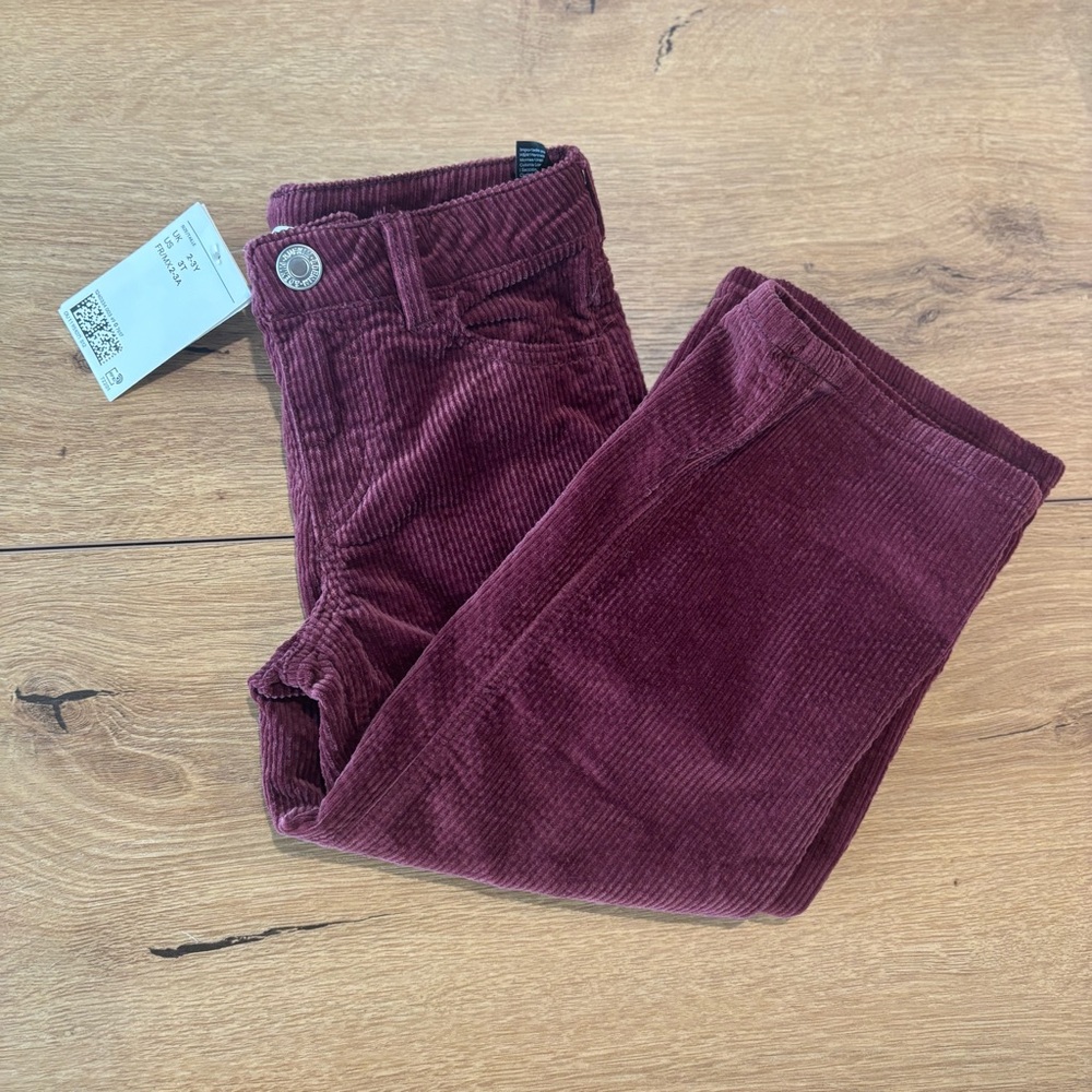 Kids Corduroy Pants - Burgundy